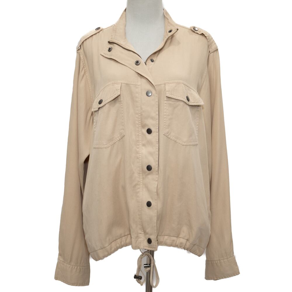 New Thread & Supply Lightweight Tan Twill Utility Jacket Size 1X